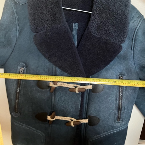 Burberry shearling jacket navy toggle size 14 - Picture 12 of 16